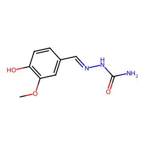 2-((4-Hydroxy-3-methoxyphenyl)methylene)hydrazinecarboxamide structure