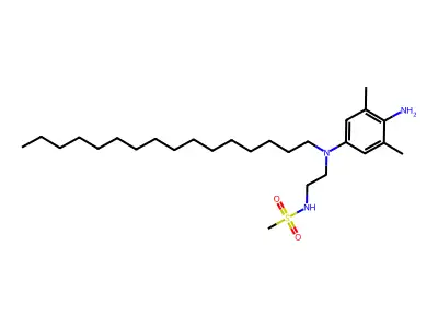 2,6-Dimethyl-N4-hexadecyl-N4-(2-(methylsulfonylamino)ethyl)-1,4-phenylenediamine structure
