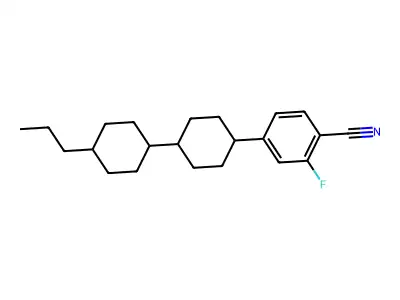 Benzonitrile, 2-fluoro-4-(4'-propyl[1,1'-bicyclohexyl]-4-yl)- structure