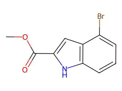 methyl 4-bromo-1H-indole-2-carboxylate structure