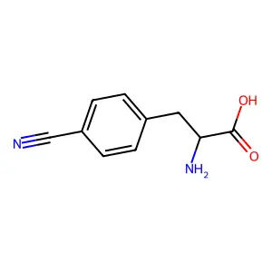 (2R)-2-amino-3-(4-cyanophenyl)propanoic acid structure