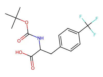 2-(((Tert-butoxy)carbonyl)amino)-3-(4-(trifluoromethyl)phenyl)propanoic acid structure