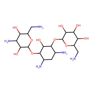 D-Streptamine, O-6-amino-6-deoxy-alpha-D-glucopyranosyl-(1-4)-O-(3,6-diamino-3,6-dideoxy-alpha-D-glucopyranosyl-(1-6))-2-deoxy- structure