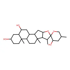(23S,25S)-5alpha-Spirostane-3beta,6alpha,23-triol structure