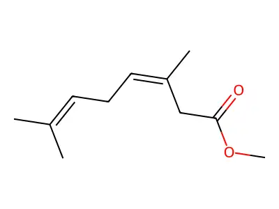 methyl (3Z)-3,7-dimethylocta-3,6-dienoate structure