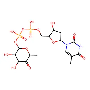 dTDP-4-dehydro-6-deoxy-alpha-D-glucose structure