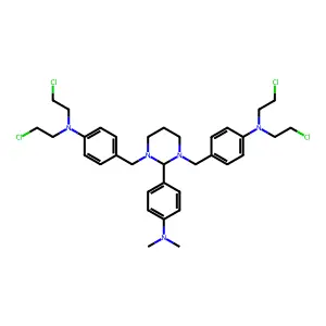 4-[[3-[[4-[bis(2-chloroethyl)amino]phenyl]methyl]-2-[4-(dime structure