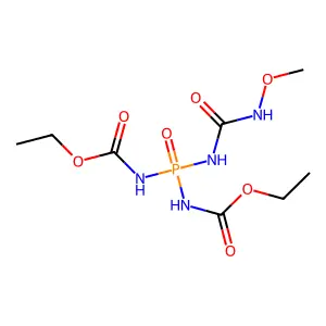 ((3-Methoxyureido)phosphinylidene)dicarbamic acid diethyl ester structure
