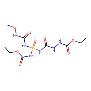 Diethyl 3-(((carboxyamino)(3-methoxyureido)phosphinyl)carbamoyl)carbazate structure
