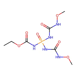 Ethyl (bis(3-methoxyureido)phosphinyl)carbamate structure