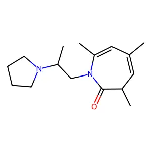 3,5,7-Trimethyl-1-(2-(1-pyrrolidinyl)propyl)-1,3-dihydro-2H-azepin-2-one structure