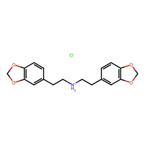 Diphenethylamine, 3,3',4,4'-bis(methylenedioxy)-, hydrochloride structure