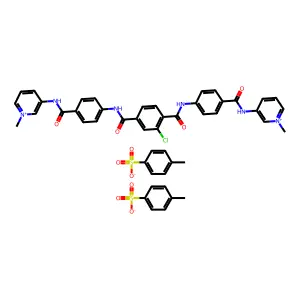 Pyridinium, 3,3'-(2-chloroterephthaloylbis(imino-p-phenylenecarbonylimino))bis(1-methyl-, di-p-toluenesulfonate structure