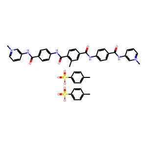 Pyridinium, 3,3'-(2-methylterephthaloylbis(imino-p-phenylenecarbonylimino))bis(1-methyl-, di-p-toluenesulfonate structure