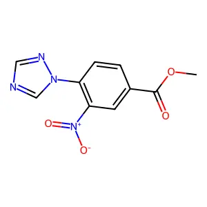 methyl 3-nitro-4-(1H-1,2,4-triazol-1-yl)benzenecarboxylate structure