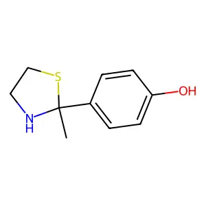 Phenol, p-(2-methyl-2-thiazolidinyl)- structure