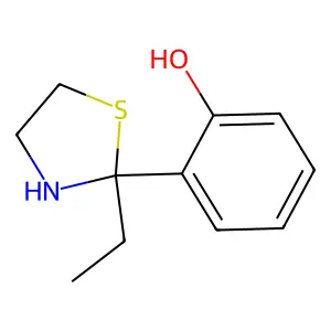 2-(2-Ethyl-1,3-thiazolidin-2-yl)phenol structure