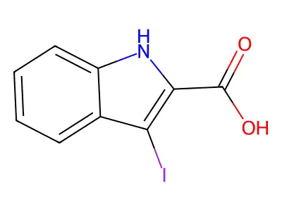 3-iodo-1H-indole-2-carboxylic Acid structure