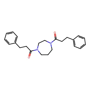 1,4-Bis(3-phenylpropanoyl)-1,4-diazepane structure