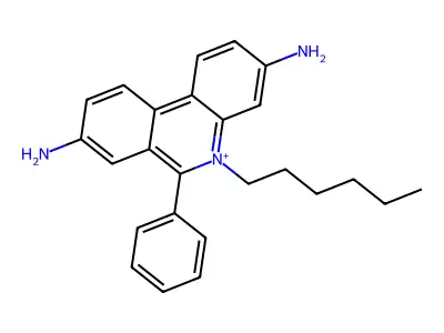 3,8-Diamino-5-hexyl-6-phenylphenanthridinium structure