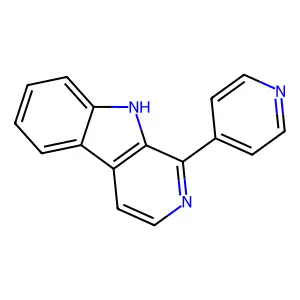 9H-Pyrido(3,4-b)indole, 1-(4-pyridyl)- structure