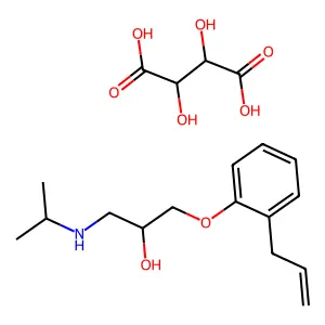 Alprenolol tartrate, (S)- structure