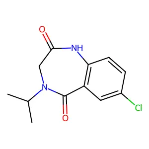 1H-1,4-Benzodiazepine-2,5-dione, 7-chloro-3,4-dihydro-4-(1-methylethyl)- structure