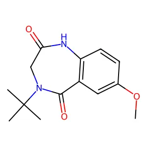 1H-1,4-Benzodiazepine-2,5-dione, 4-(1,1-dimethylethyl)-3,4-dihydro-7-methoxy- structure