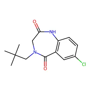 1H-1,4-Benzodiazepine-2,5-dione, 7-chloro-4-(2,2-dimethylpropyl)-3,4-dihydro- structure