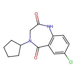 1H-1,4-Benzodiazepine-2,5-dione, 7-chloro-4-cyclopentyl-3,4-dihydro- structure