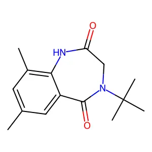1H-1,4-Benzodiazepine-2,5-dione, 4-(1,1-dimethylethyl)-3,4-dihydro-7,9-dimethyl- structure