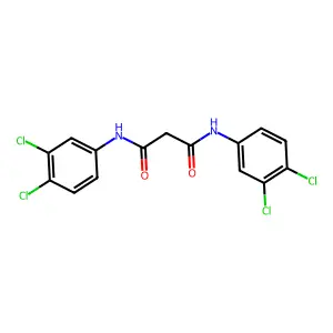 N,N'-bis(3,4-dichlorophenyl)propanediamide structure