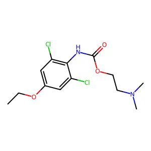 Carbanilic acid, 2,6-dichloro-4-ethoxy-, 2-(dimethylamino)ethyl ester structure
