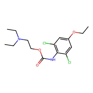 Carbanilic acid, 2,6-dichloro-4-ethoxy-, 2-(diethylamino)ethyl ester structure