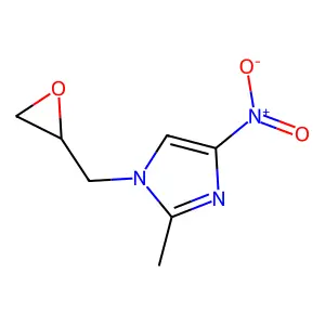 1H-Imidazole, 2-methyl-4-nitro-1-(oxiranylmethyl)- structure