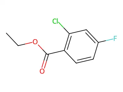 Benzoic acid, 2-chloro-4-fluoro-, ethyl ester structure