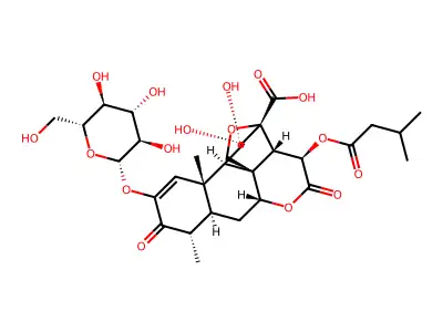 (+)-Bruceoside E structure
