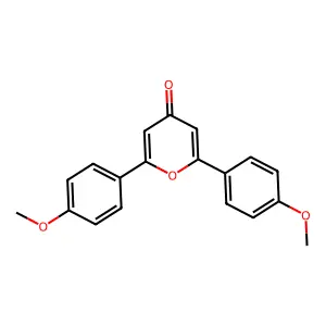 4H-Pyran-4-one, 2,6-bis(p-methoxyphenyl)- structure