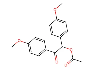 Ethanone, 2-(acetyloxy)-1,2-bis(4-methoxyphenyl)- structure