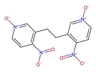 4-Nitro-3-[2-(4-nitro-1-oxidopyridin-1-ium-3-yl)ethyl]-1-oxidopyridin-1-ium structure
