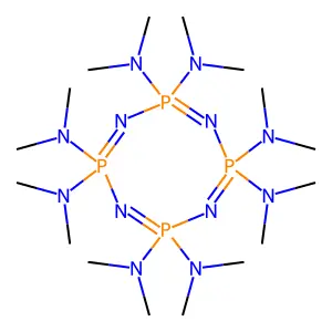 1,3,5,7,2,4,6,8-Tetrazatetraphosphocine, 2,2,4,4,6,6,8,8-octakis(dimethylamino)- structure