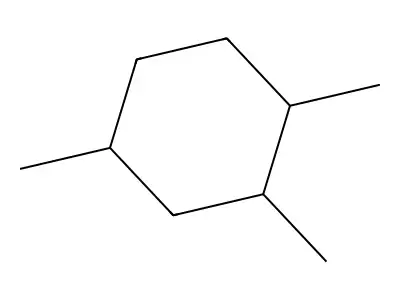 (1S,2S,4S)-1,2,4-trimethylcyclohexane structure