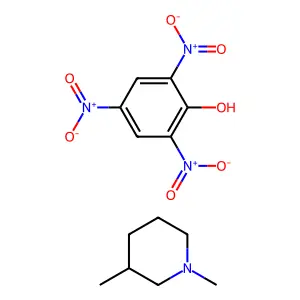 1,3-Dimethylpiperidine; 2,4,6-trinitrophenol structure