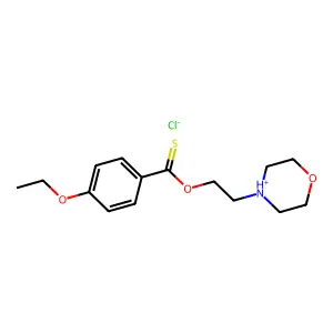 Benzoic acid, p-ethoxythio-, O-2-morpholinoethyl ester, hydrochloride structure