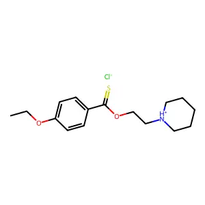 Benzoic acid, p-ethoxythio-, O-2-piperidinoethyl ester, hydrochloride structure