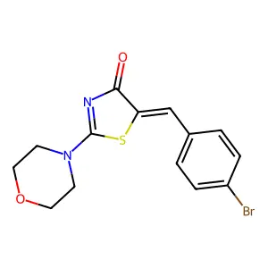 5-(4-Bromo-benzylidene)-2-morpholin-4-yl-thiazol-4-one structure