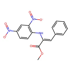 Methyl 2-(2,4-dinitroanilino)-3-phenylprop-2-enoate structure