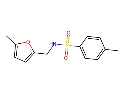 4-Methyl-N-[(5-methyl-2-furyl)methyl]benzene-sulfonamide structure