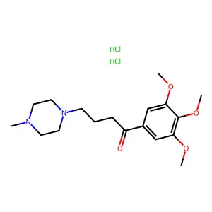 Butyrophenone, 4-(4-methylpiperazinyl)-3',4',5'-trimethoxy-, dihydrochloride structure