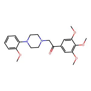 Acetophenone, 2-(4-(o-methoxyphenyl)piperazinyl)-3',4',5'-trimethoxy- structure